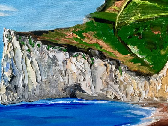 Dorset White Cliffs English Landscape oil painting wall decor