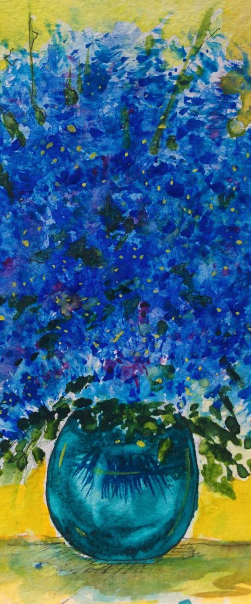 Little Blue Flowers by Jelena Nova