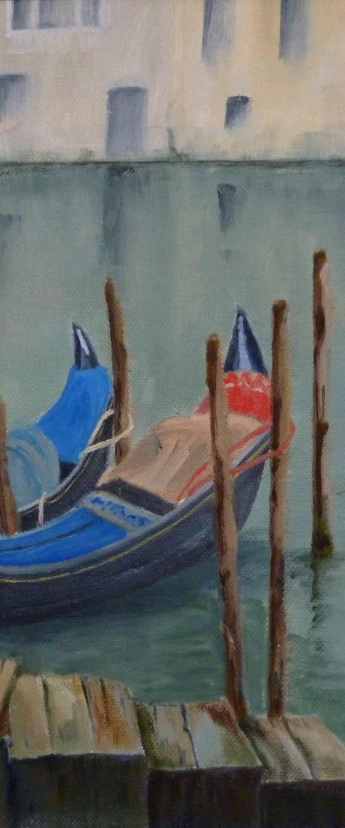Gondolas in a Quiet Canal by Maddalena Pacini