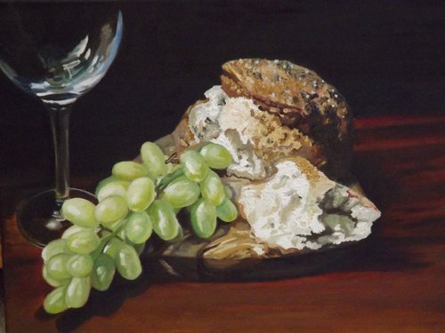 Bread and grapes by Louisa J  Simpson