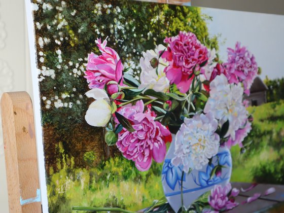 Peonies in the Countryside