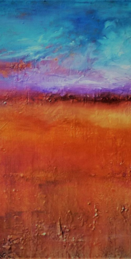 'Day's End' - Textured Impressionist Landscape by Lisa Price