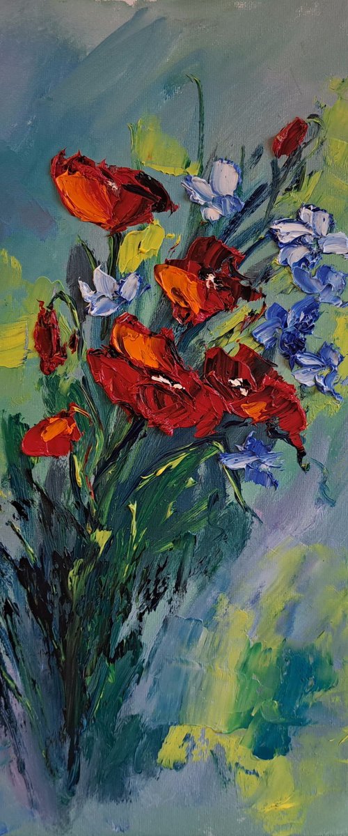 Bouquet of Poppies by Oksana Fedorova