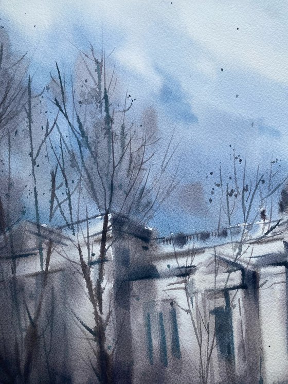 The city opening into spring