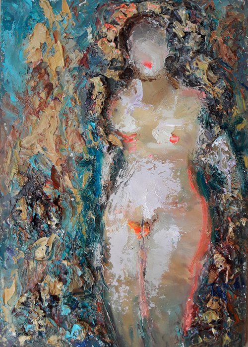 Nude Girl Flower by Kseniya Kovalenko