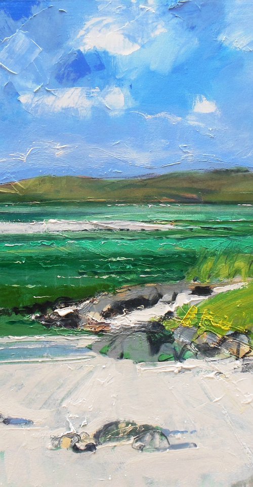 Hebridean Green Waters and Blue Sky by Ben McLeod