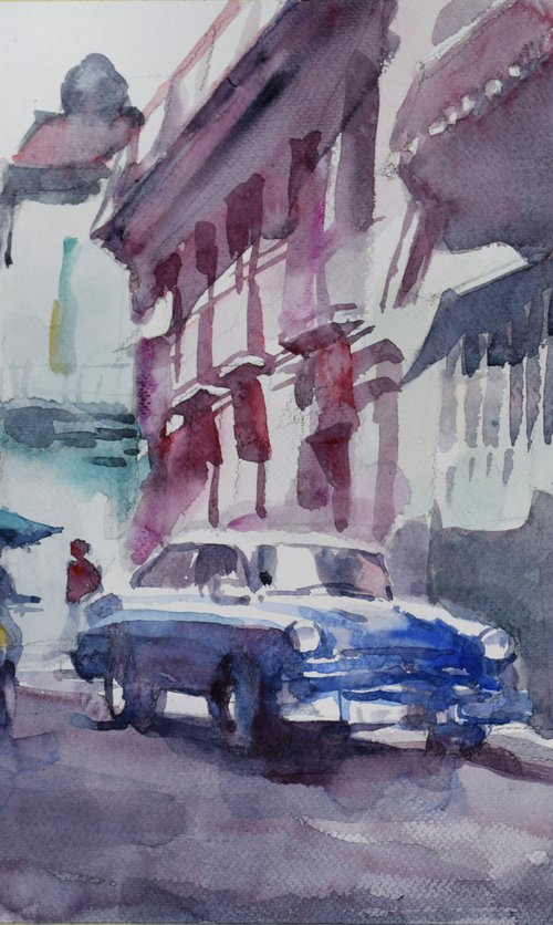 Havana streets by Goran Žigolić Watercolors