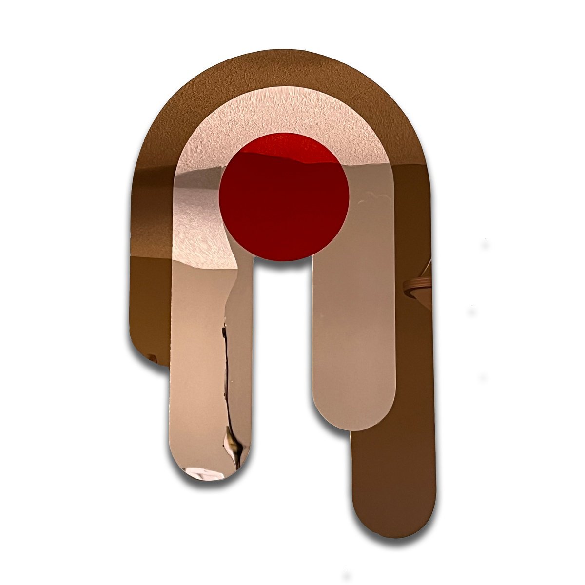 Geometric Abstract Collage By Dong Su, 18 X 28, Suspension No.10, Original Artwork