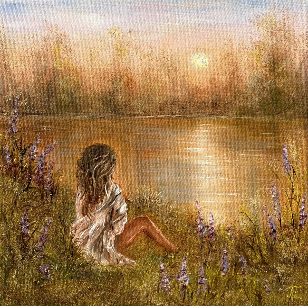 Golden Light By Tanja Frost, 16 X 16, Artwork For Sale On Artfinder