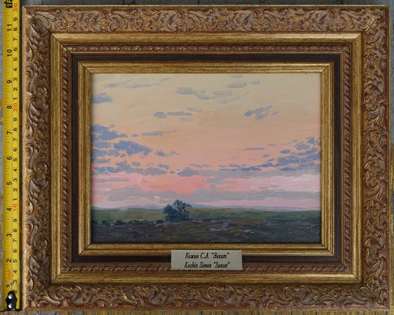 Sunset. Russian field