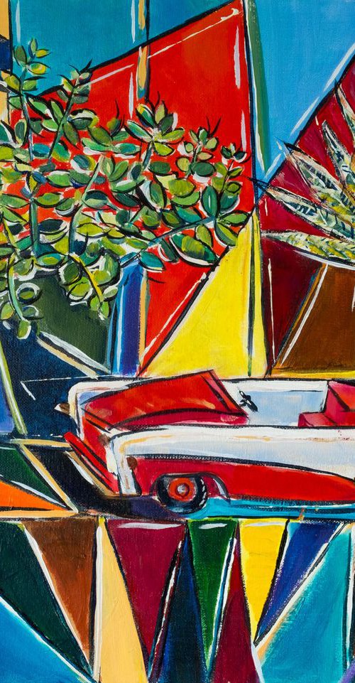 RETRO TOY CAR STILL LIFE by Diana Aungier-Rose