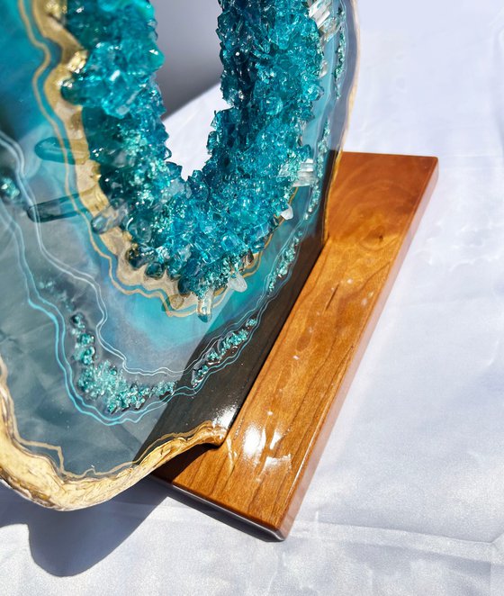 Geode Slice "Malachite"