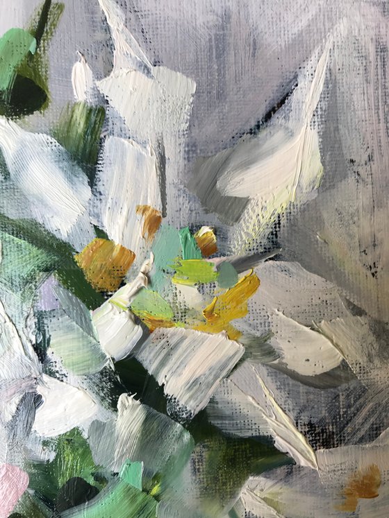 Spring bouquet. one of a kind, handmade artwork, original painting.