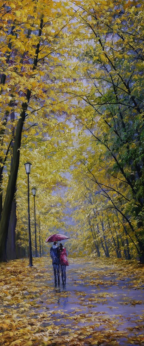 "Two under one umbrella" by Gennady Vylusk