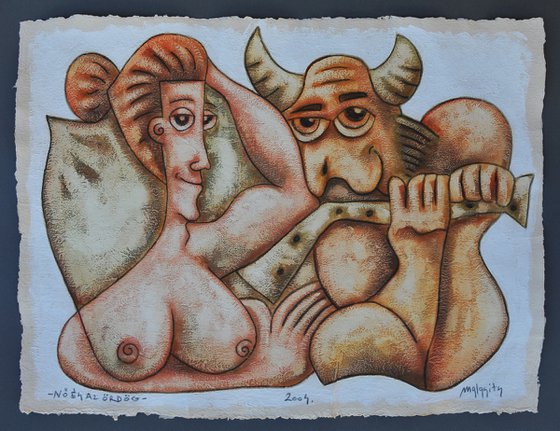 Woman and devil