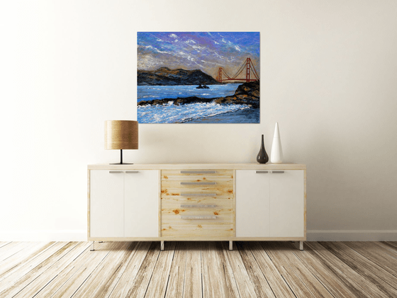 Golden Gate  ( Large 40" x 30" -102cm x 76cm )