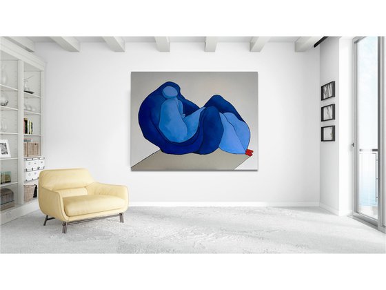 Lovers embrace