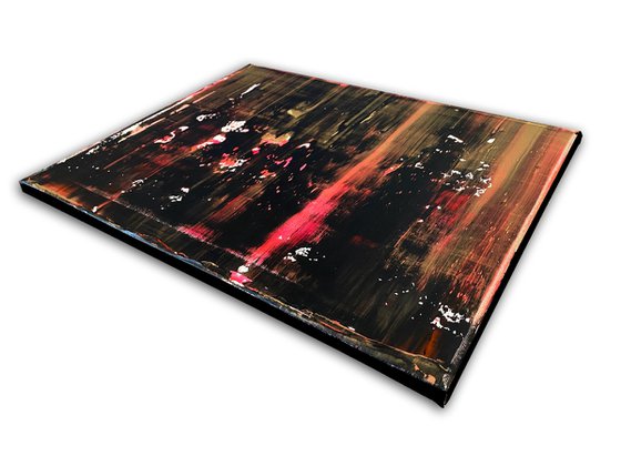 "The Night Life" - FREE USA SHIPPING + Save As A Series - Original PMS Abstract Triptych Acrylic Paintings On Canvas - 48" x 20"