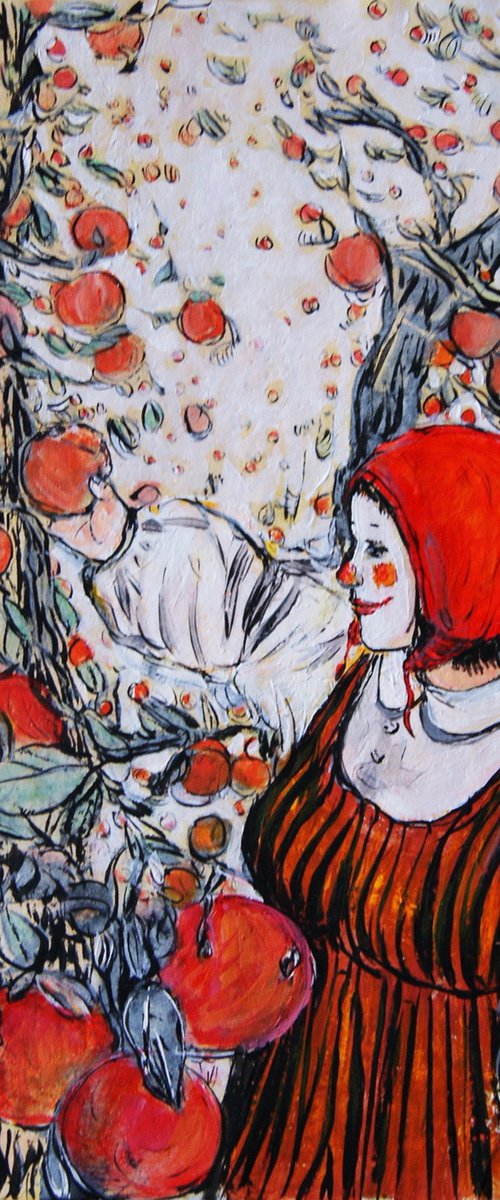 Harlequin Masked Apple Picker by Olena Romashkina