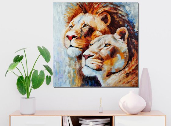 Lion and lioness