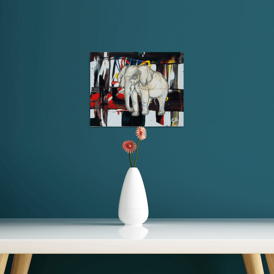 Abstract Elephant in motion 2