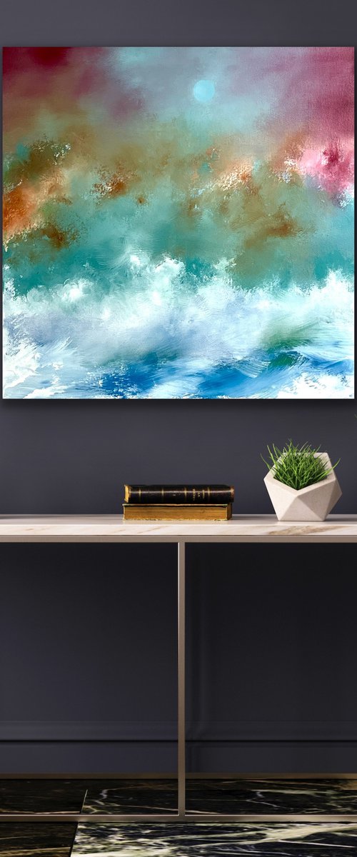 Weather Storm - Abstract - 61cm x 61cm by Jonesy