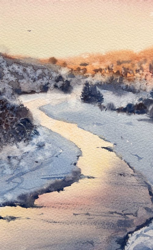 Frozen river #3 by Eugenia Gorbacheva