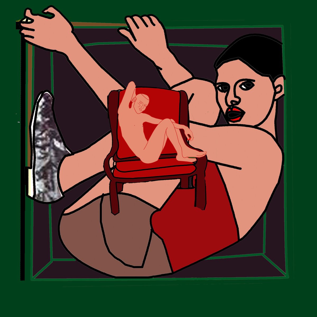 Urban And Pop Portrait Print By Artworks By Rina Mualem, 10 X 10, Mirror, Original Artwork