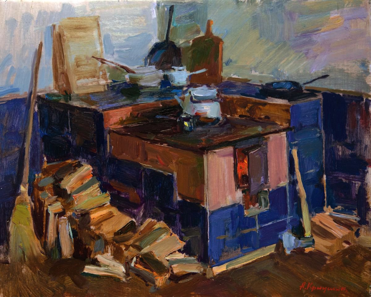 Rustic Stove By Aleksandr Kryushyn, 19 X 16, Artwork For Sale On Artfinder