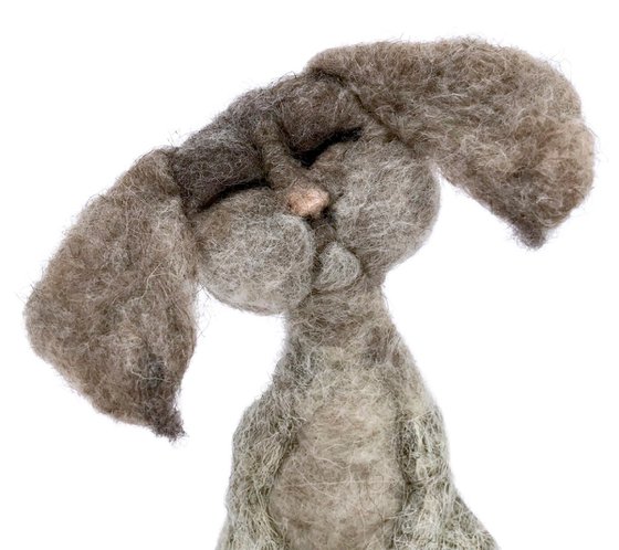 Carot, felted wool rabbit