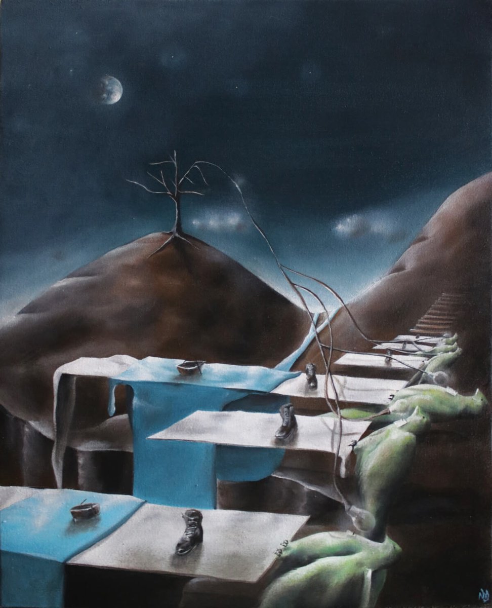 Expressive Landscape Oil Painting By Vanessa T Stefanova, 16 X 20", Nwetn, Original Artwork