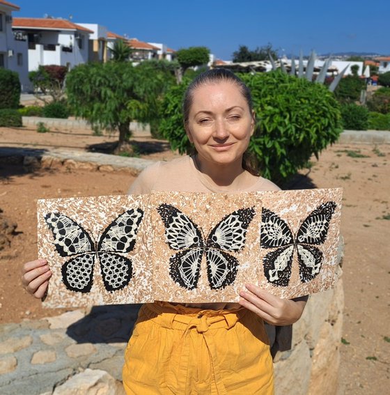 Chocolate Butterflies, set of 3