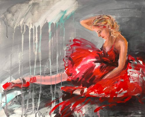 Ballerina in Red by Antigoni Tziora