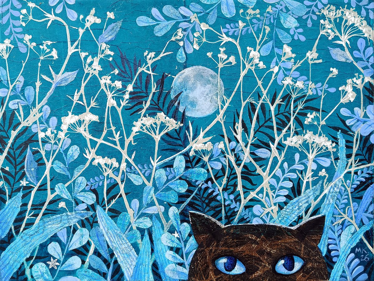 I Walk In The Garden All Night By Margot Raven, 16 X 12, Artwork For Sale On Artfinder