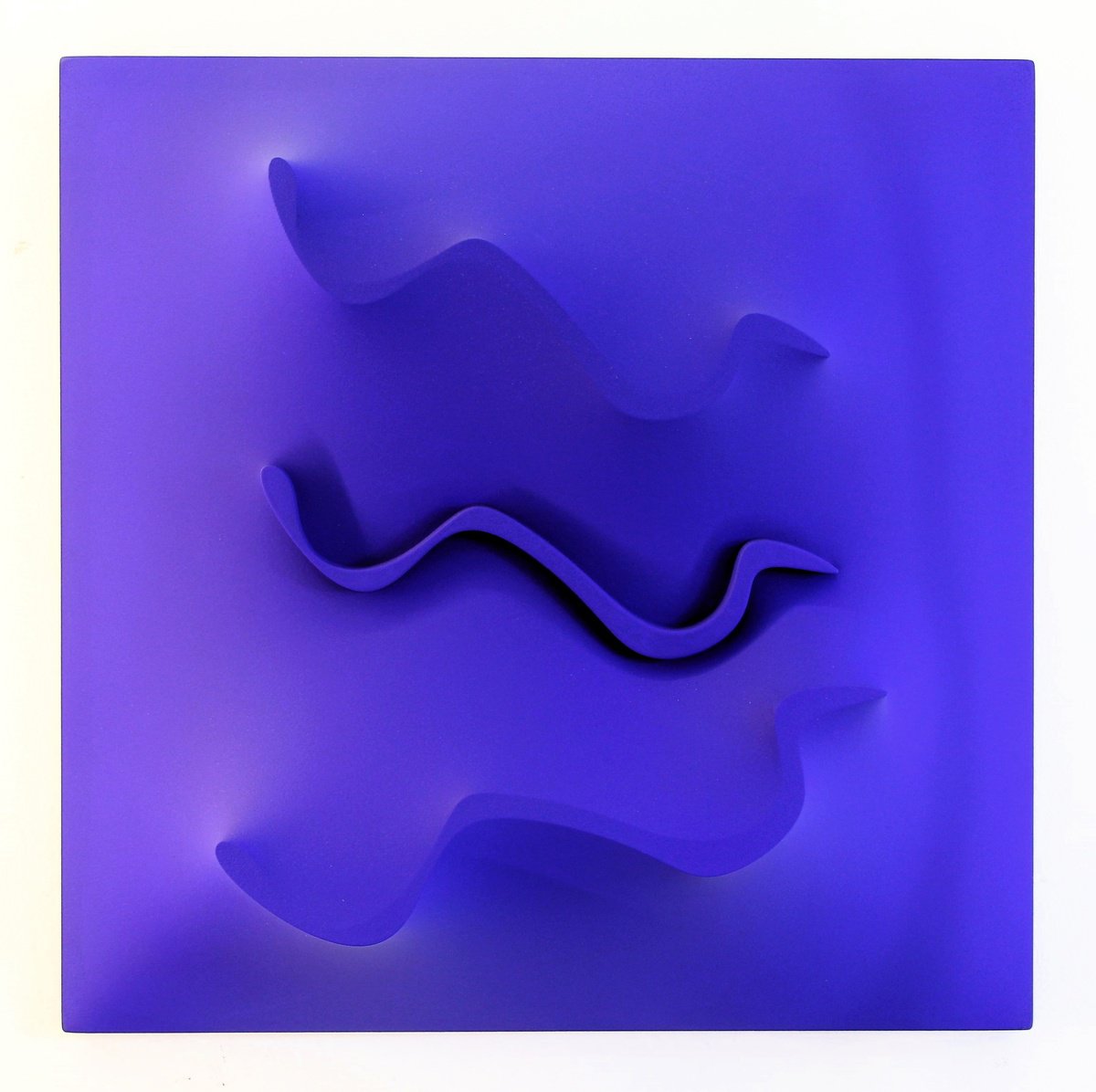 Geometric Abstract Sculpture By Alessandro Butera, 20 X 20, Italian Style - My Sea, Original Artwork