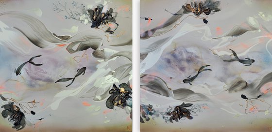 Stems of Water Diptych