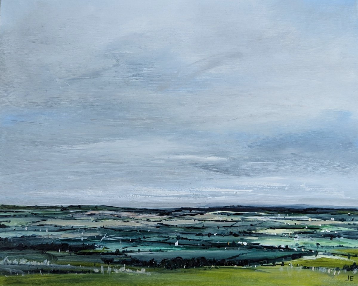 Expressive Landscape Oil Painting By Jo Earl, 10 X 8, Dunstable Downs #8, Original Artwork