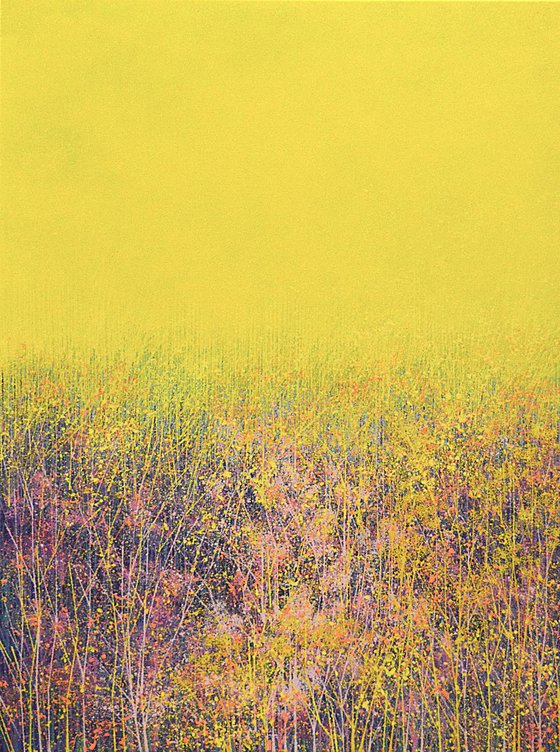 Wild Flowers Under A Yellow Sky