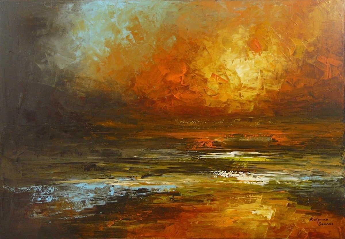 Trusted Shore By Kalpana Soanes, 39 X 28, Artwork For Sale On Artfinder