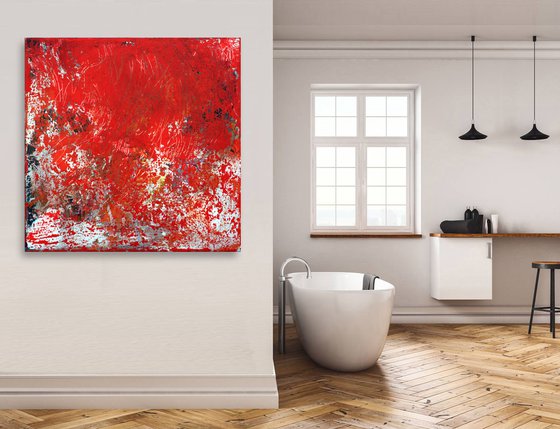 LARGE PAINTING - The power of red -