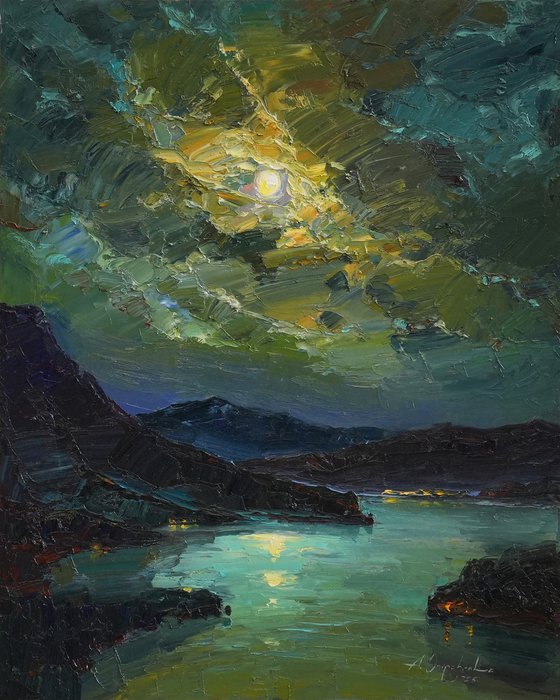 Moon night landscape