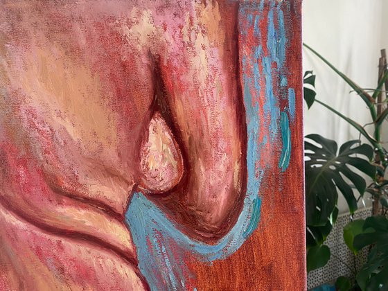 Nude Woman Painting, Modern Art