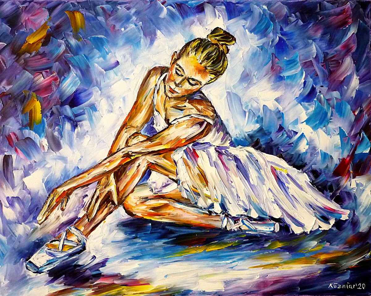 Expressive Oil Painting , Ballet Exercise By Mirek Kuzniar, 20 X 16, Artwork For Sale On Artfinder