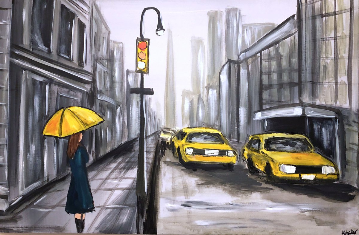 Yellow Umbrella 2 by Aisha Haider