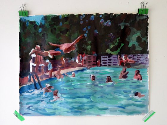 Swimming  Pool with diver