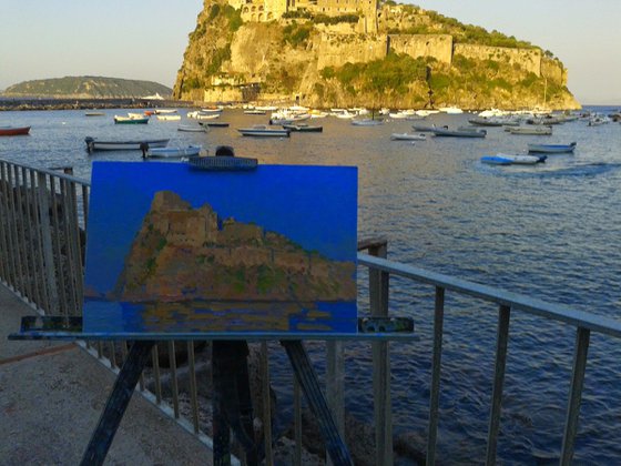 Aragonese Castle at sunset