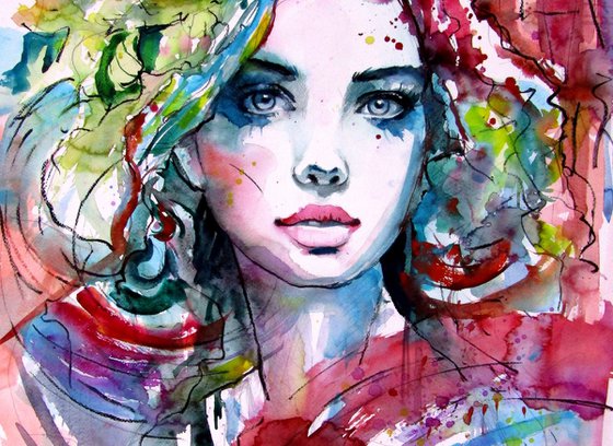 Girl with florals
