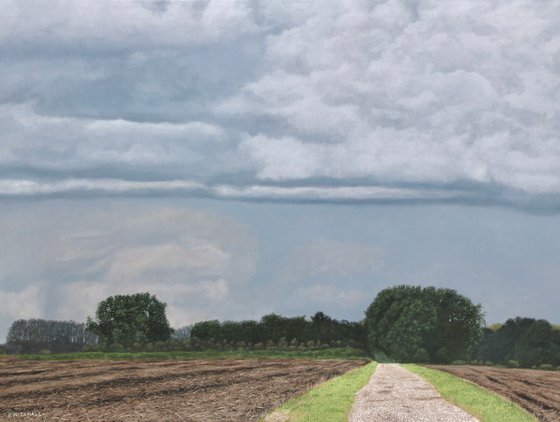 Rain Clouds Over Farmland