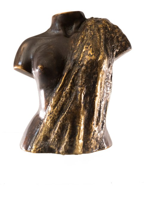 sculpture bronze female torso by Louisa Dimitriou