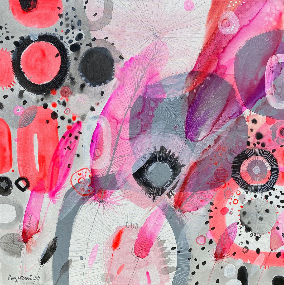 Pink Collage by Irina Rumyantseva